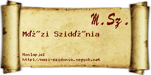 Mázi Szidónia névjegykártya